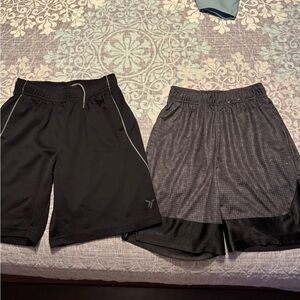 Men's Black and Gray Athletic Shorts